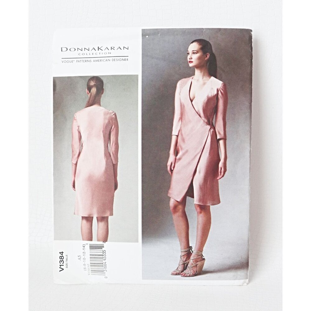 Vogue Sewing Pattern V1384 Misses' Dress Donna Karan Collection Size 6 8 10 12 1